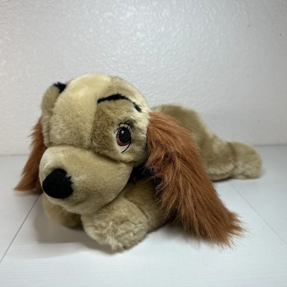 Vintage Disney Store  LADY and the Tramp Cocker Spaniel Plush Stuffed Animal 12